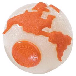 Planet Dog Orbeeball Planet Boll För Hunden Vit & Orange